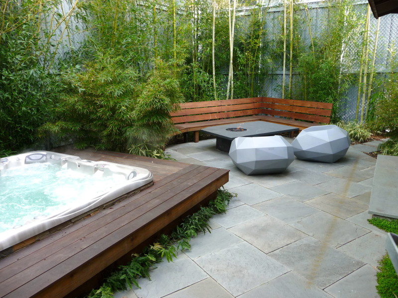 view with tub