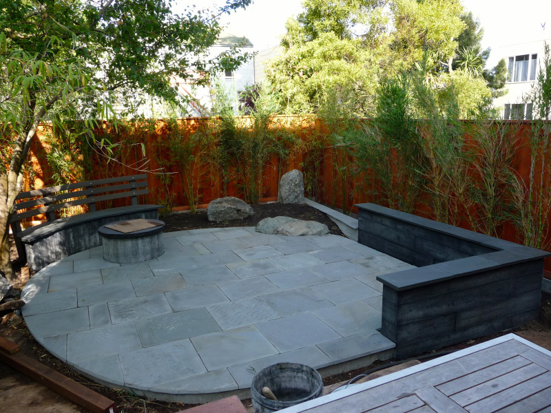 hardscapes and bamboo