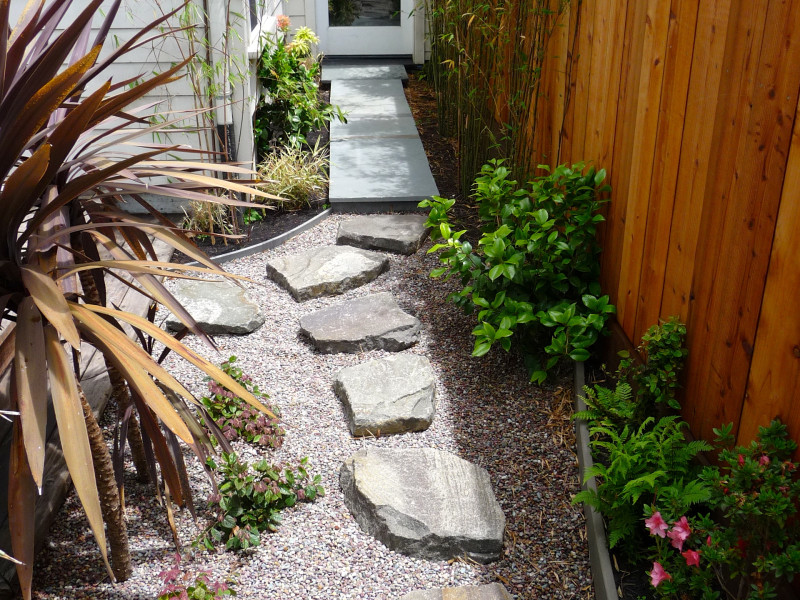 side entrance pathway